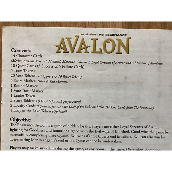 Don Eskridge's The Resistance: Avalon (2012) • Indie Boards & Cards - Picture 4 of 4